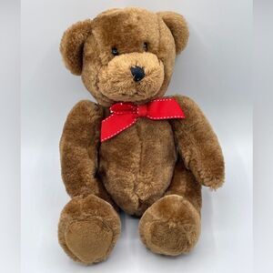 Pro Flowers Valentine Bear Plush Brown 2015 Red Bow Stuffed Animal Gift 9inch